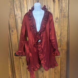 Stera Red Ruffle Jacket with belt whimsigoth Romantic goth witchy